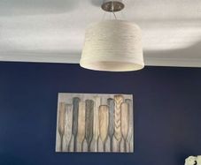 Beautiful Italian rattan ceiling light x2