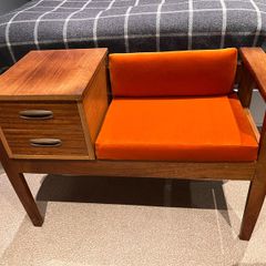 Vintage Telephone Seat and Table