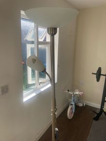Gold Floor Lamp with Uplighter and Flex Downlighter