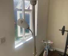 Gold Floor Lamp with Uplighter and Flex Downlighter