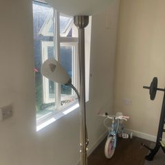 Gold Floor Lamp with Uplighter and Flex Downlighter