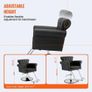 Salon Chair, Barber Chair for Hair Stylist, Styling Chair with Heavy Duty Hydraulic Pump, 360 Swivel Hair Salon Chair with Footrest for Beauty Spa Shampoo, Max Load Weight 330 lbs, Black Image 5