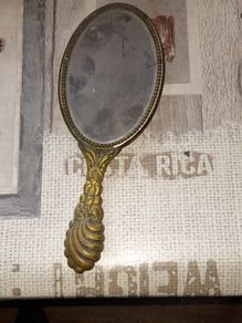 Beautiful Old Brass Vanity Mirror, Postage Available or Collection on all my items,