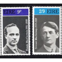 1970 Ireland Patriots 50th Anniversary of the Death of Tomas MacCurtain and Terence MacSwiney Commemorative Stamp Mint Never Hinged (MNH)