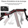 Folding Weight Bench Multifunction Adjustable Recliner Bench Sit-up Ab Abs Home Office, 7 Position Adjustable Backrest, Unisex-Adult Image 3