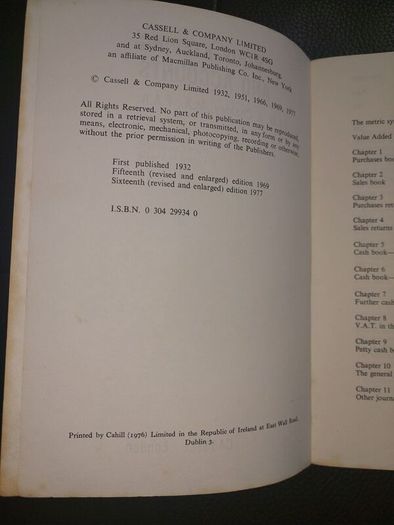Coakley's Book Keeping & Accounts - 1976