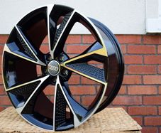 19" RS7 Type Black Alloy Wheels Audi Seat Skoda Mercedes Lamborghini VW 5x112