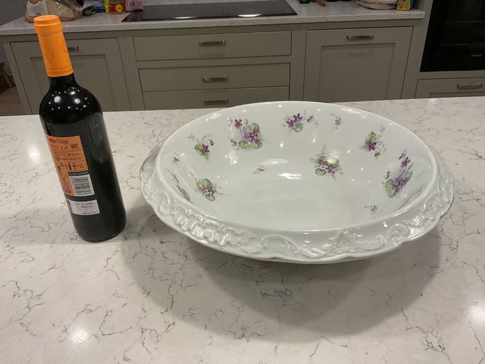Empire Ware Antique Serving Bowl Lilac Print