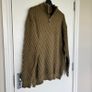 NEW Mens 4XL Olive Khaki Textured Quarter Zip Jumper Image 4