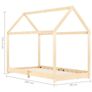 Kids Bed Frame Solid Pine Wood 90x200 cm Image 4