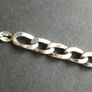 925 Silver - Flat Curb Chain Bracelet Image 10