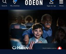 4 ODEON cinema tickets