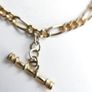 Vintage Retro Gold Plated T Bar Curb Chain Bracelet Image 4