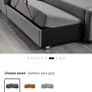 Blue Corner Couch, sleeping function Image 8
