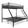 Black Double Metal Bunk Bed Free Delivery Image 2