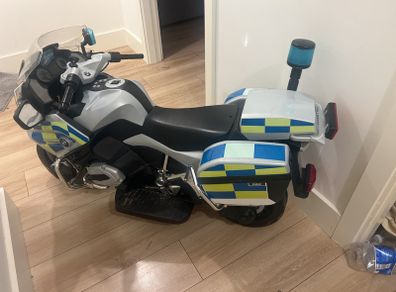 kids police motorised bike