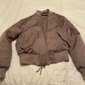 Allsaints Khaki Bree Laced Bomber Medium