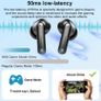 Wireless Earbuds Bluetooth 5.3 Headphones, HI-FI Stereo Wireless Earphones 40H Playtime Noise Cancelling In Ear Gaming Earphone with 4 Mics, Ear Bud 50ms Low Latency, Touch Control, Dual Mode (FREE POSTAGE) Image 3