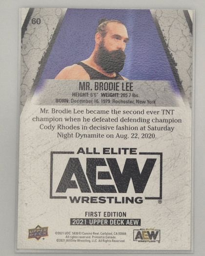 AEW Brodie Lee Tribute Trading Card (Upper Deck 2021 First Edition)