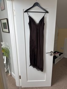 Dress - Zara Long Brown Dressy Dress (XS)