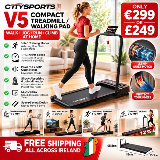 New Citysport V5 Compact Walking Pad Treadmill