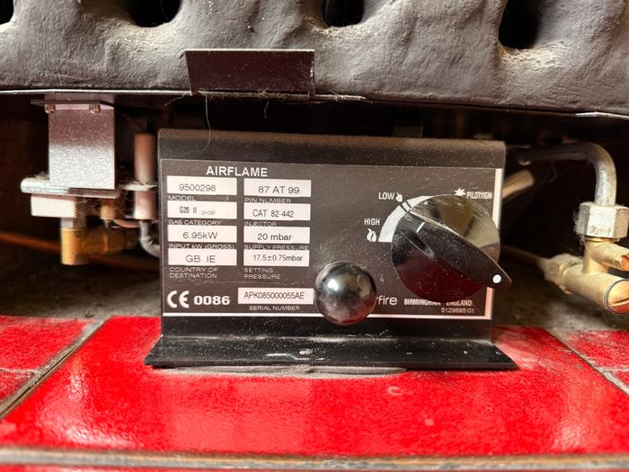 16" Gas fire insert