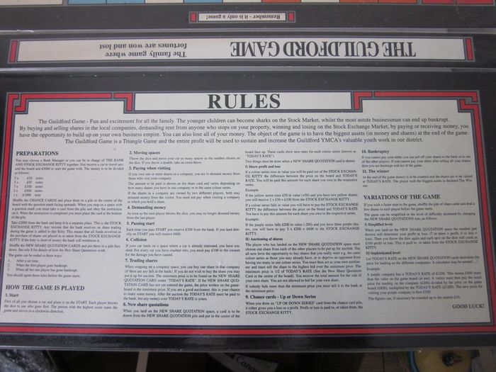 The Guildford Game A YMCA Project 1990s Property Buying Board Game