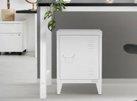 main image for ad Industrial filing cabinet bedside cabinet 40x30x57.5 cm white steel ML design Industrial filing cabinet bedside cabinet