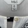 White long sleeved top, embroidered at neck and frill on sleeves Image 2