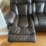 Arm chairs 3 seater 2 seater and one seater all recliner all chestnut brown leather Image 2