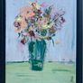 Framed Original Floral Painting Flower Art Framed  Contemporary Art Painting  Original Gift Image 2