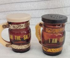 Vintage Salt & Pepper   Pots / Tankard  1970s