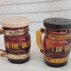 Vintage Salt & Pepper   Pots / Tankard  1970s