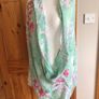 Beautiful Pastel Green Floral lightweight Snood Scarf Image 7