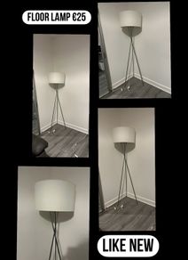 Sideboard, lamps, lantern, and bed frame for sale. All in excellent condition!