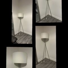 Sideboard, lamps, lantern, and bed frame for sale. All in excellent condition!
