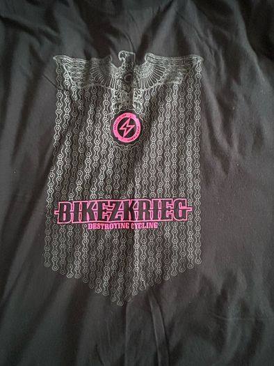 American Apparel Bikezkrieg Cycling Graphic T-Shirt Black XL