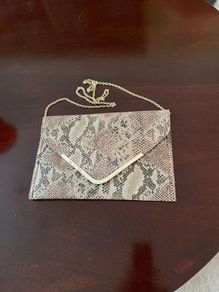Envelope Clutch With Chain Strap. New