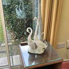 Vintage Nao by Lladro Ceramic Swan Table Lamp
