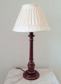 Vintage laquered burgundy & gold table lamp