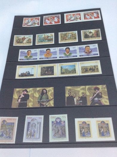 Year 2002 Mint full set of Irish Commemorative stamps and  Rock Legends