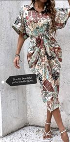 women's dress / paisley shirt dress