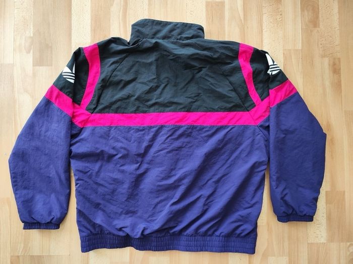 adidas jumper windbreaker top vintage look size L pink purple black