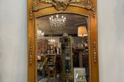 FLASH SALE ! Was 495 Now 395 ! French Trumeau Style Gilt Wood Mirror with Central Plaque