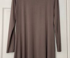 Bo & Mo Mary Grant Dress - Size 4 UK 16 - Taupe/Mocha