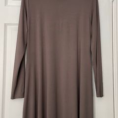 Bo & Mo Mary Grant Dress - Size 4 UK 16 - Taupe/Mocha