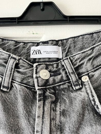 zara straight grey jeans, perfect condition 34 size