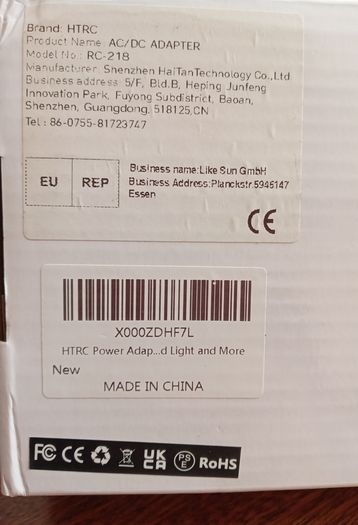 Htrc Rc-218 Ac/dc Adapter 15v 6a