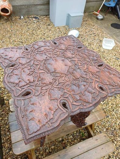 Large Antique Anglo-Indian Campaign Table