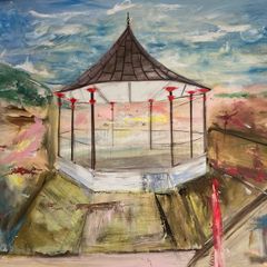 XL Original Painting of Bray Bandstand Wicklow Ireland Original Irish Art